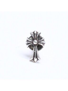 Chrome Hearts Single Earrings CH Crossfat Stud Silver 925 Sterling